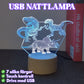 DINOGLOW 3D Nattlampa USB